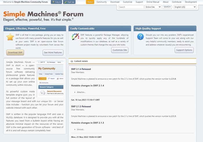 8. simple machines forum software