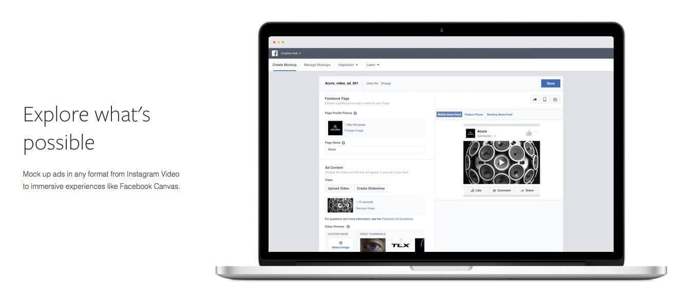 Facebook launched Creative Hub
