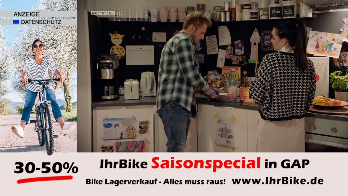 Beispiel von Fernsehwerbung für einen Fahrradhändler