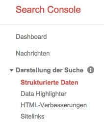 Strukturierte Daten in der Search Console