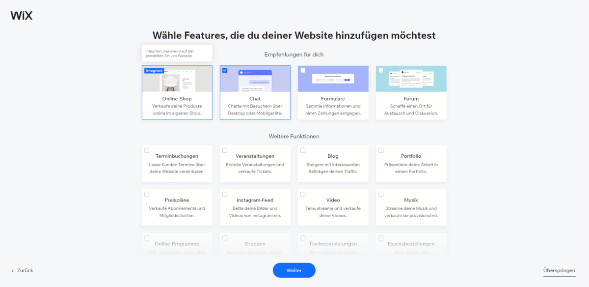 Webiste-Editor-Wix-Features-Auswahl