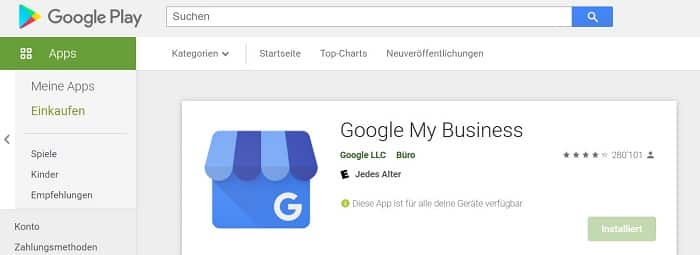 google my business app
