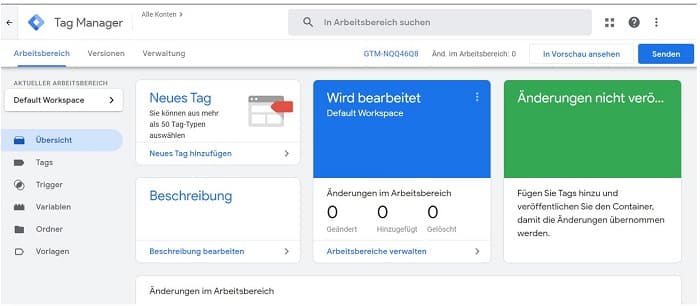 google tag manager dashboard