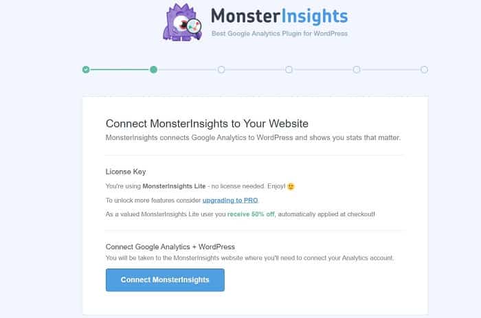 monsterinsights google analytics verbinden