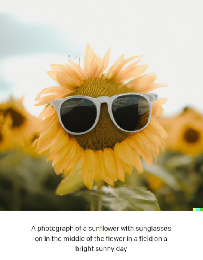 Sonnenblume Sonnenbrille KI