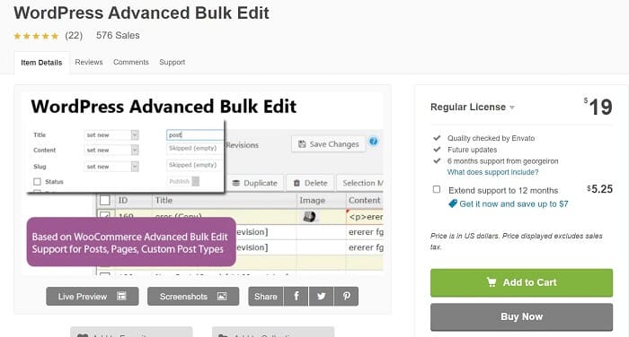 wordpress advanced bulk edit
