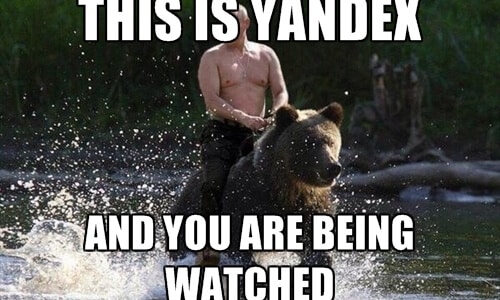 This is Yandex and you are being watched meme